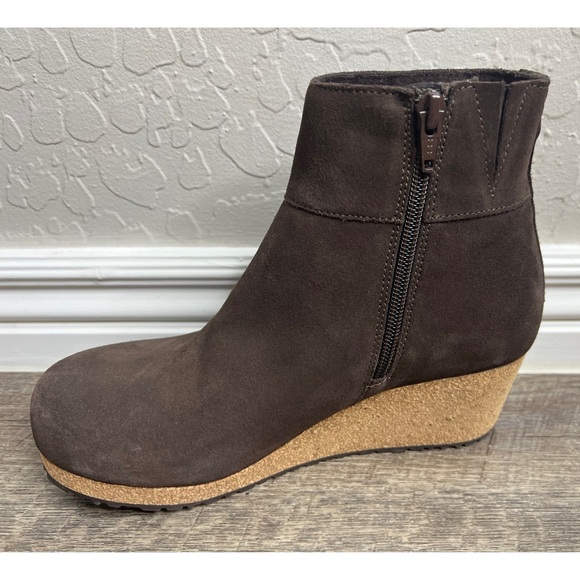 Birkenstock Papillio Ebba Wedge Boot Suede Leather size 38 / 7 - Picture 5 of 9